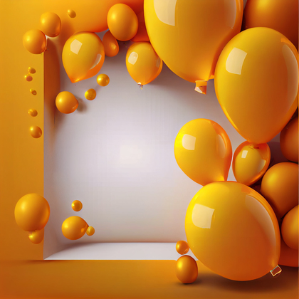 Orange and Yellow Birthday Background Image
