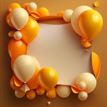Orange and Yellow Birthday Card Background Image