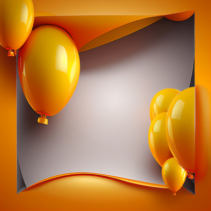 Orange and Yellow Birthday Card Background