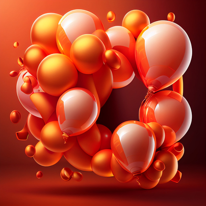 Red and Orange Birthday Card Background Image