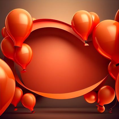 Red and Orange Birthday Background Image