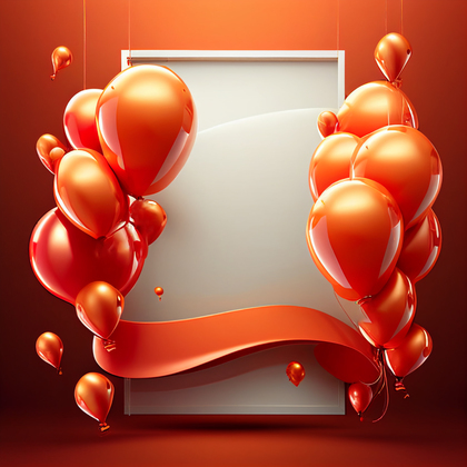 Red and Orange Happy Birthday Card Background