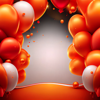 Red and Orange Happy Birthday Background Image