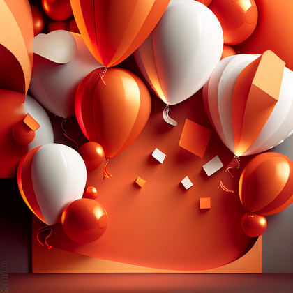 Red and Orange Happy Birthday Card Background