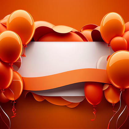 Red and Orange Birthday Background Image