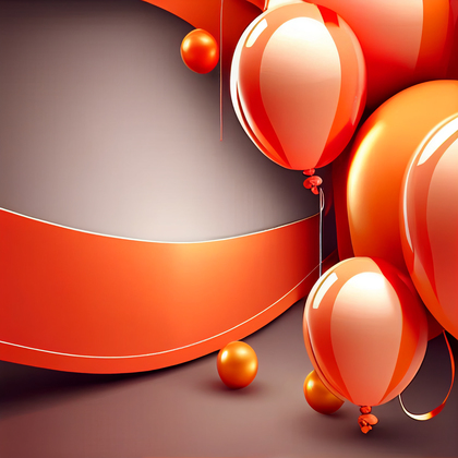 Red and Orange Happy Birthday Background Image