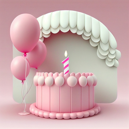 Pink Birthday Card Background Image