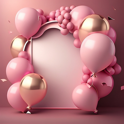 Pink Happy Birthday Card Background