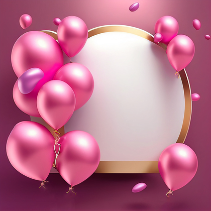 Pink Happy Birthday Background Image