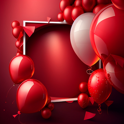 Red Happy Birthday Card Background Image