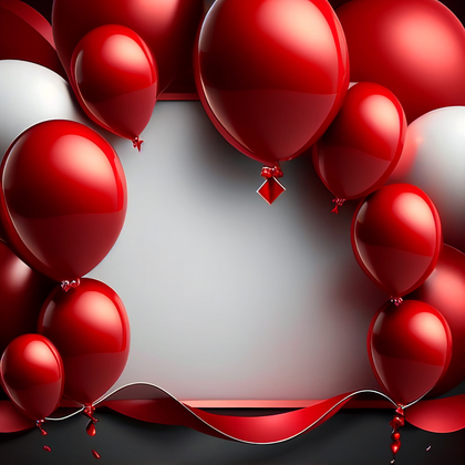 Red Happy Birthday Card Background