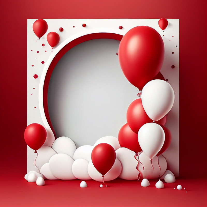 Red and White Happy Birthday Background