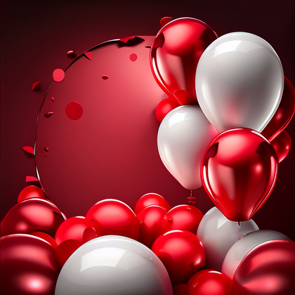 Red and White Happy Birthday Card Background