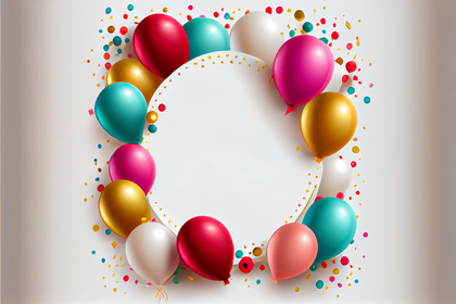 Colorful Birthday Frame Background