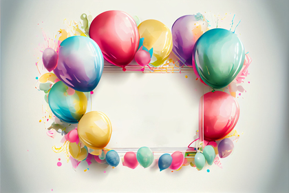 Colorful Birthday Frame Background Image