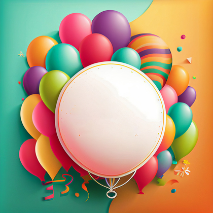 Colorful Happy Birthday Frame Background Image