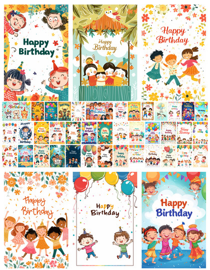 45 Free Happy Birthday Cartoon Backgrounds: Bring Joy with Cute Characters!