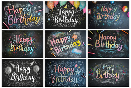 9 Creative Happy Birthday Chalkboard Designs for Free Download