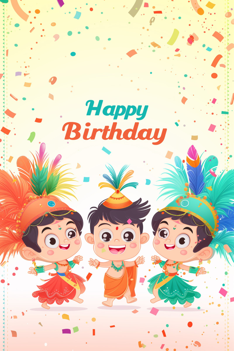 Happy Birthday Cute Cartoon Characters