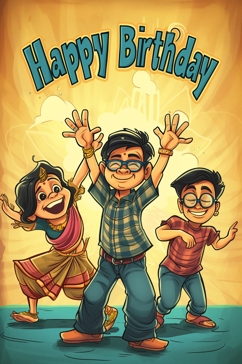 Happy Birthday Cute Cartoon Characters