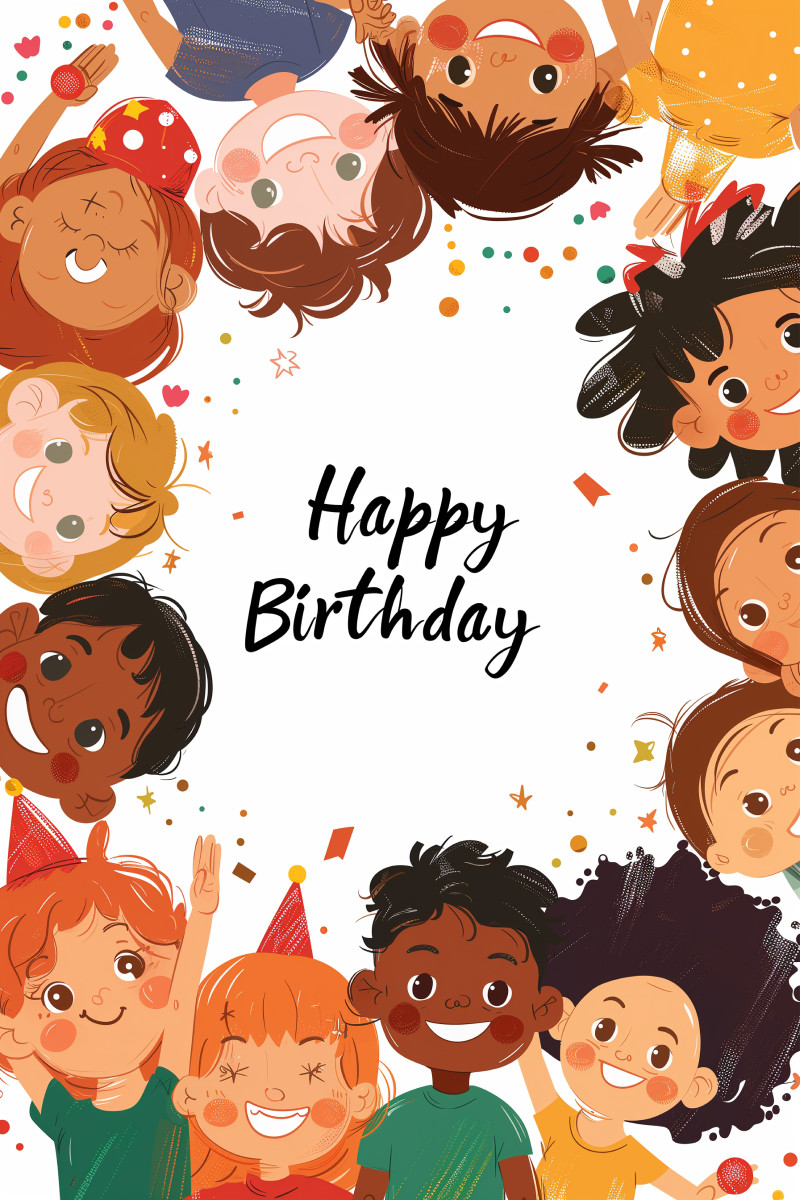 Happy Birthday Cute Cartoon Characters