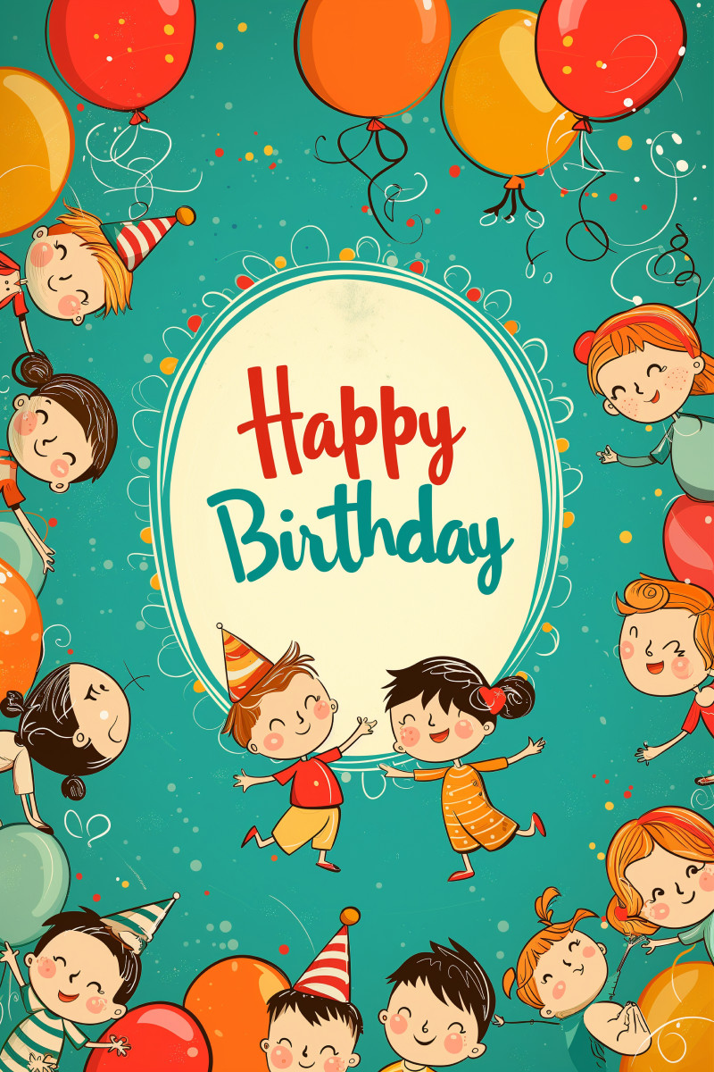 Happy Birthday Cute Cartoon Characters