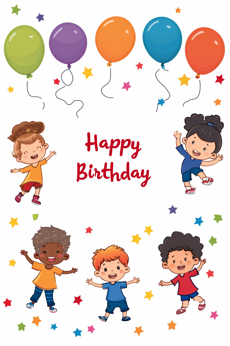 Happy Birthday Cute Cartoon Characters