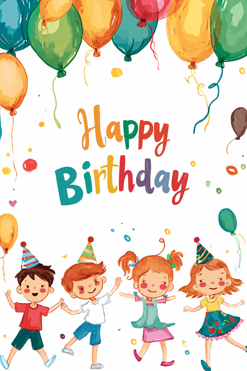 Happy Birthday Cute Cartoon Characters