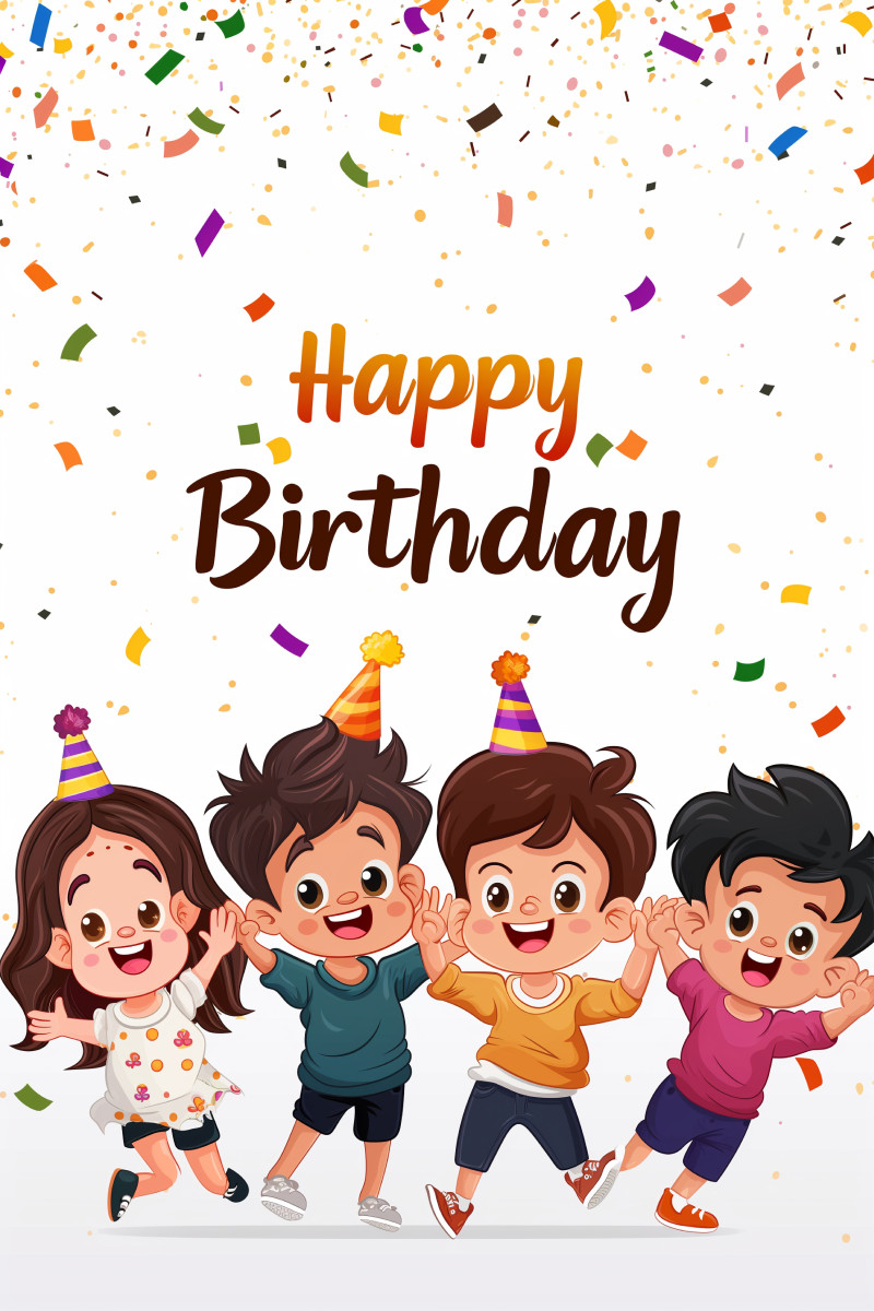 Happy Birthday Cute Cartoon Characters