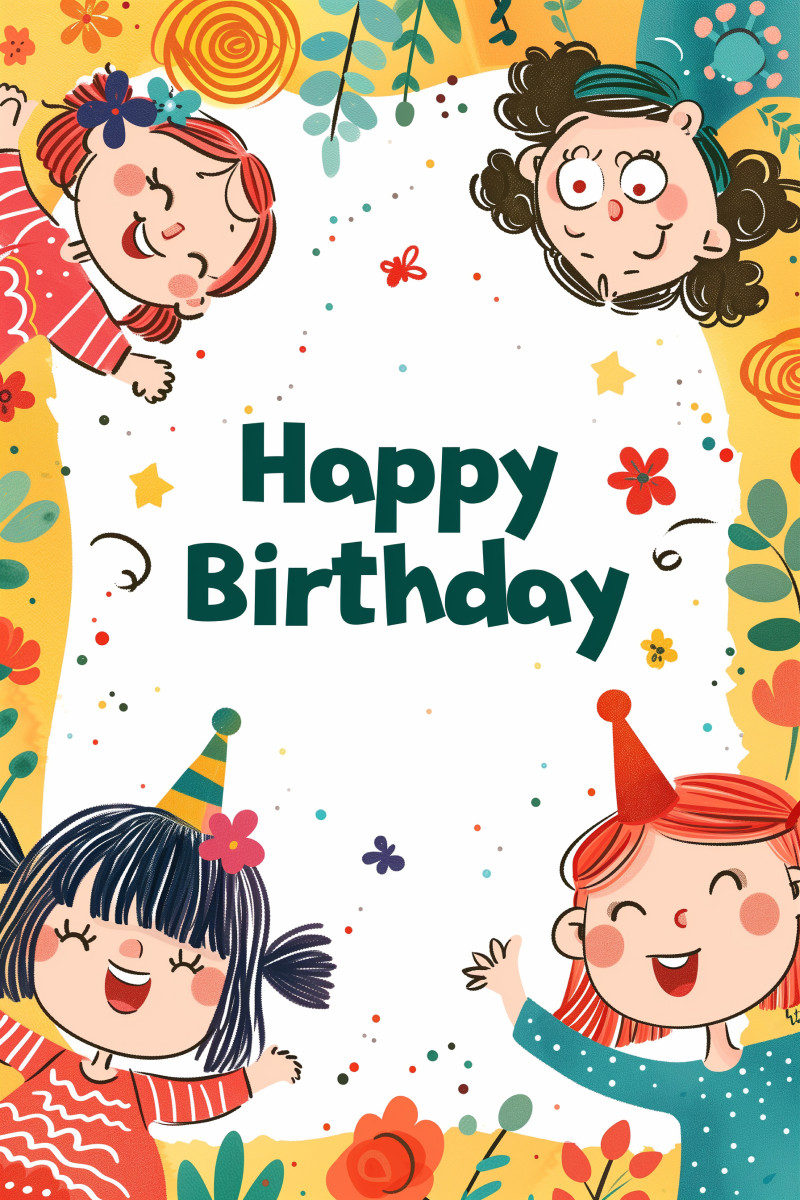 Happy Birthday Cute Cartoon Characters