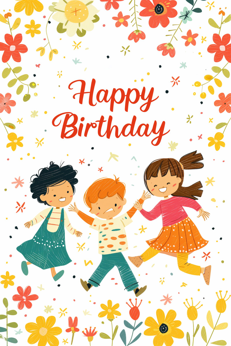 Happy Birthday Cute Cartoon Characters