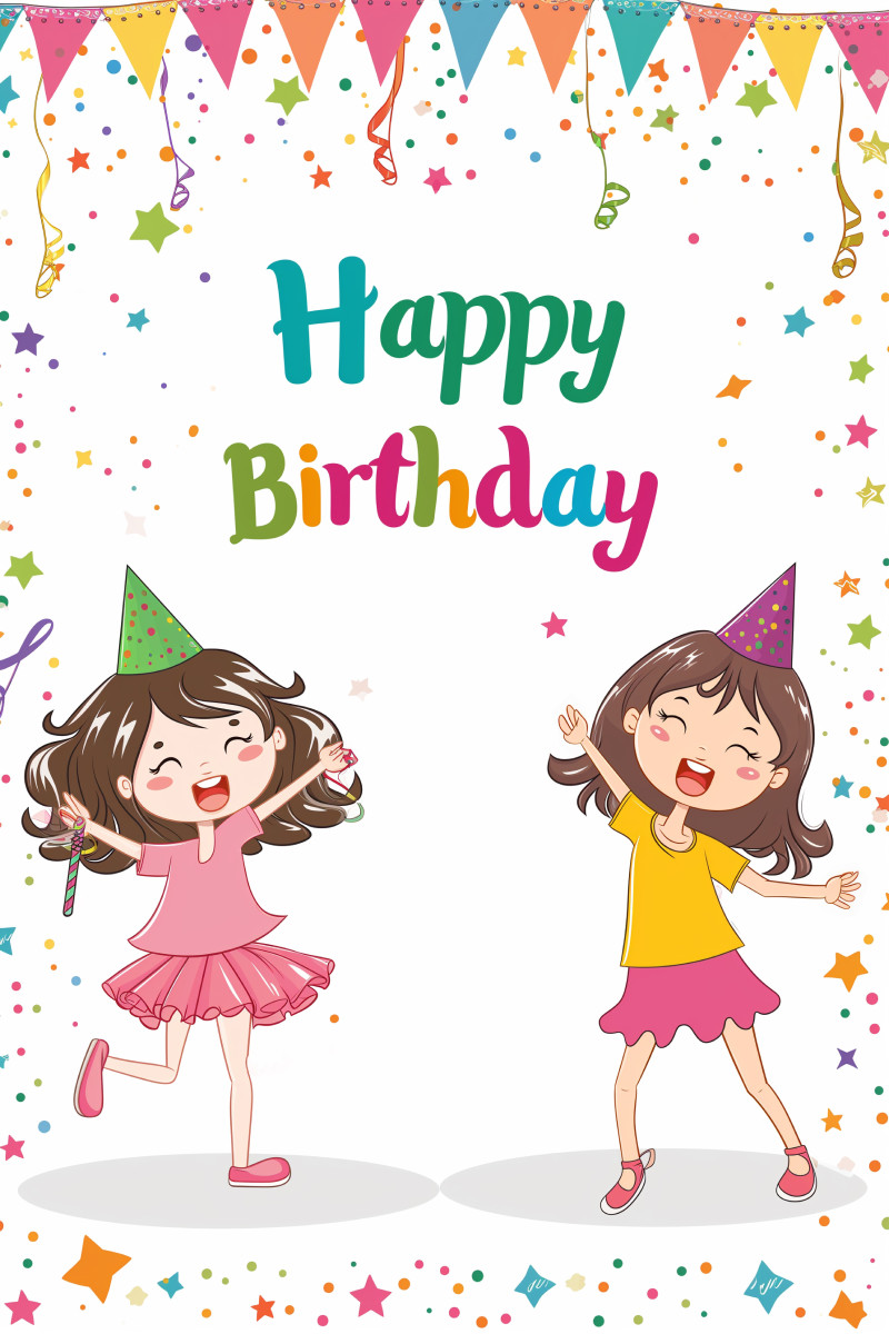 Happy Birthday Cute Cartoon Characters