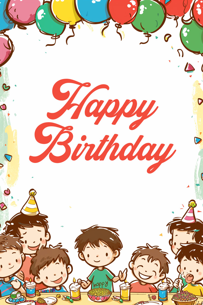 Happy Birthday Cute Cartoon Characters