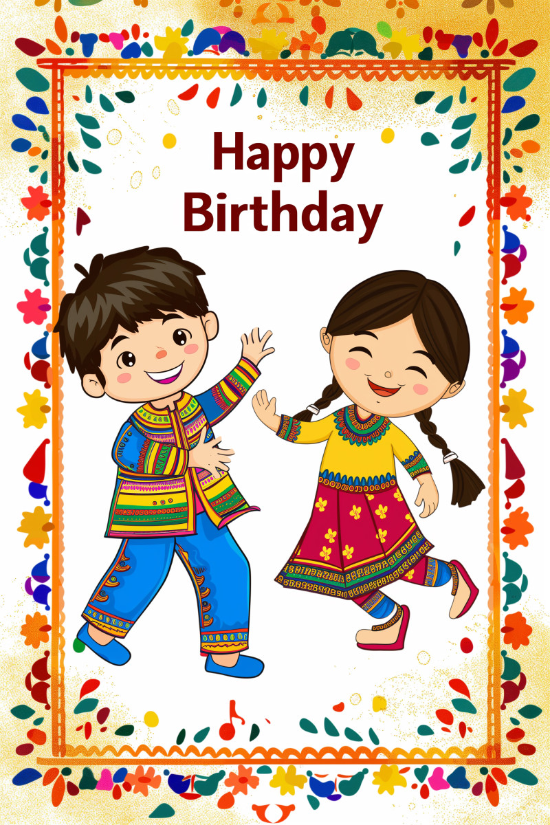 Indian Culture Theme Happy Birthday