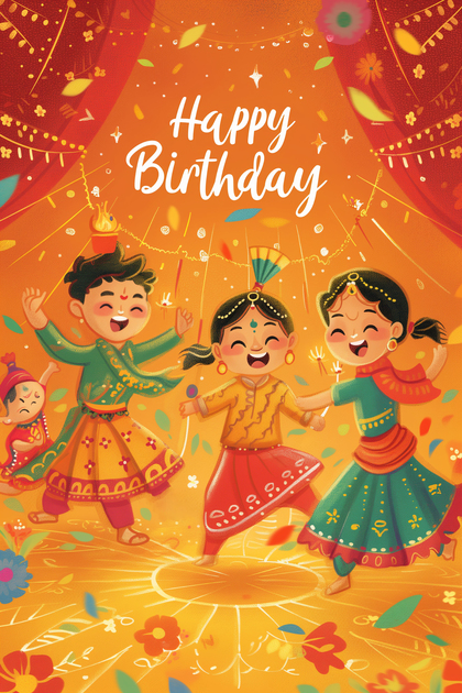 Indian Culture Theme Happy Birthday