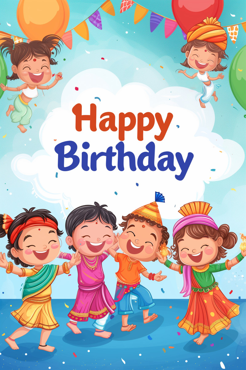 Indian Culture Theme Happy Birthday