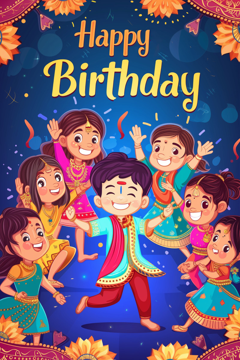Indian Culture Theme Happy Birthday