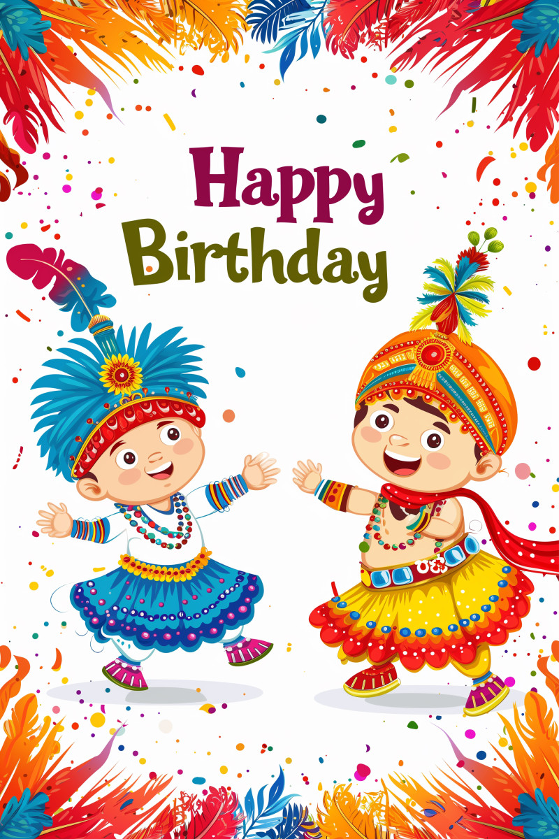 Indian Culture Theme Happy Birthday