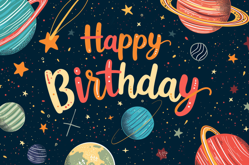Happy Birthday Space Theme
