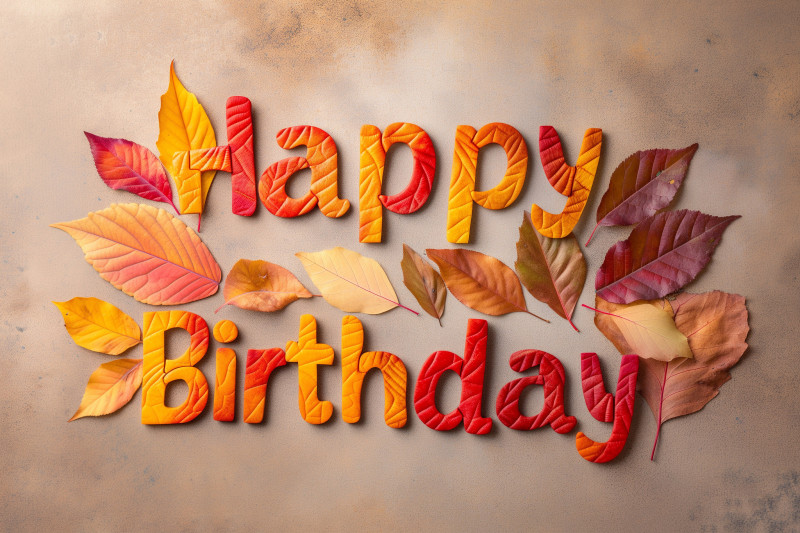Autumn Leaf Happy Birthday