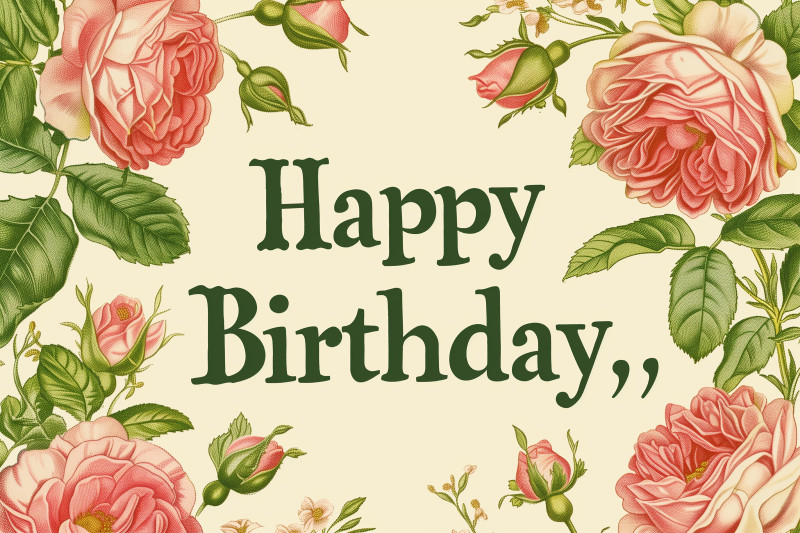Happy Birthday Flowers Background