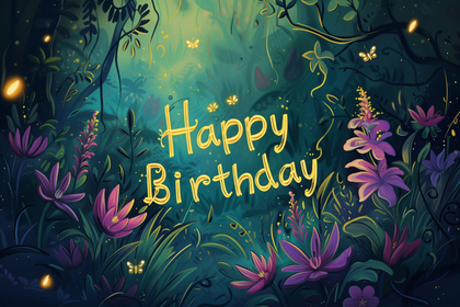Happy Birthday Flowers Background