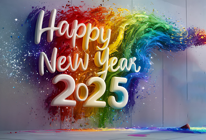 2025 New Year Image Colorful and Festive