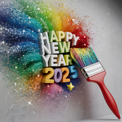 Colorful 2025 New Year Image Design