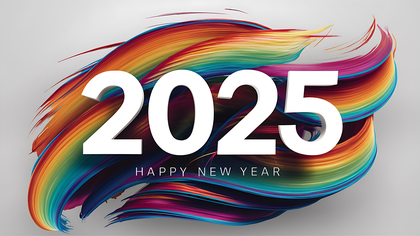 Colorful 2025 New Year Background for Festive Fun