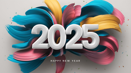Festive 2025 New Year Card Design and Art