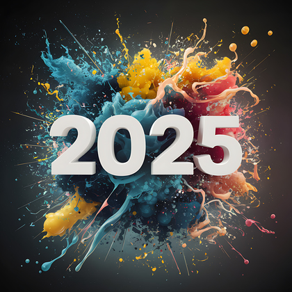 Stylish 2025 New Year Image Art