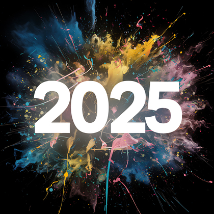 Vibrant 2025 New Year Card Design for You