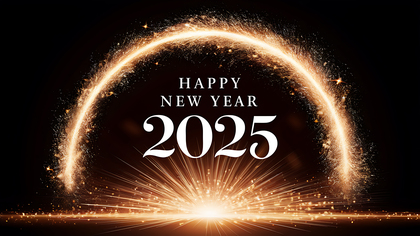 Festive 2025 New Year Card Design for Celebration