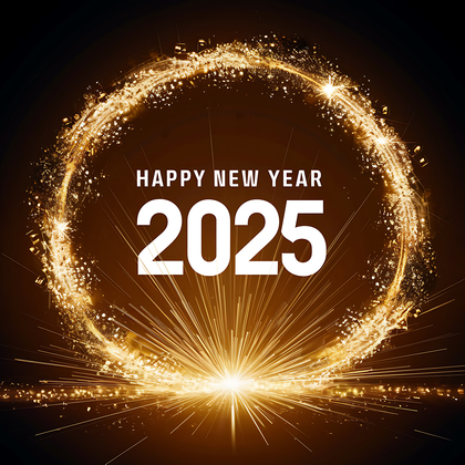 Elegant 2025 New Year Card Art and Design